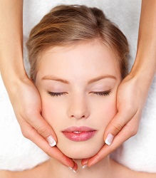 Patient receiving a chemical peel treatment