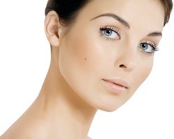Patient before and after neck lift surgery